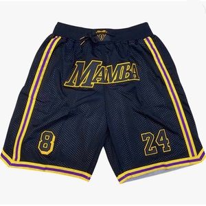 Madjus Men's Fashion 8-24 Black Basketball Shorts Sport Pants Stitched